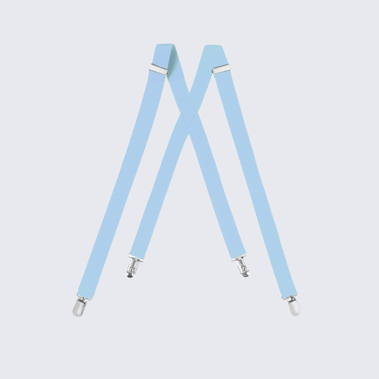 Light Blue Suspenders  for Kids Teen Children - Wedding