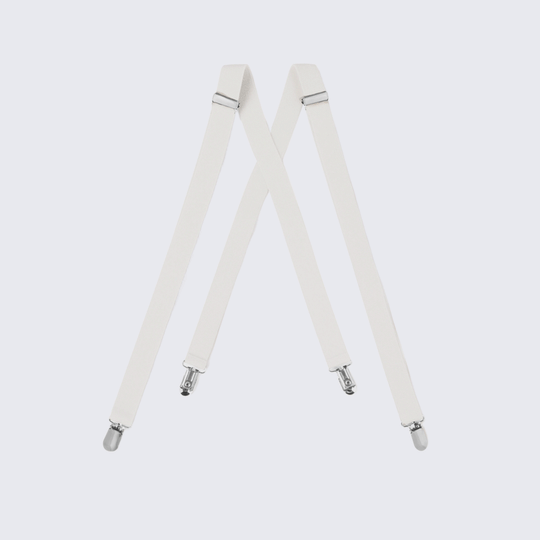 Off White Suspenders  for Kids Teen Children - Wedding