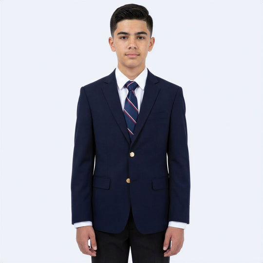 Boys Navy Slim Fit Blazer Jacket – Wedding & Formal