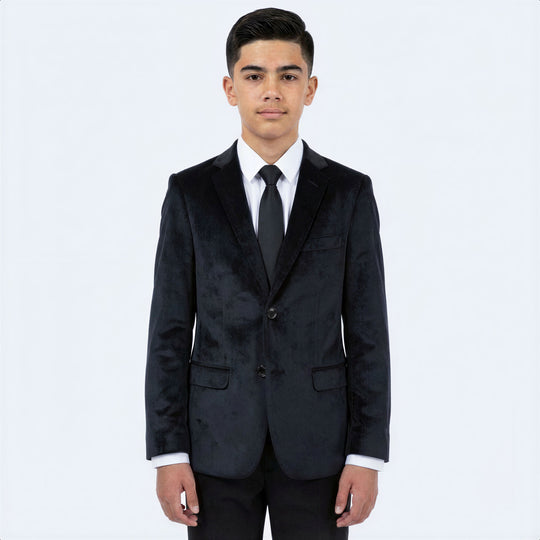 Boys Black Velvet Blazer – Wedding & Ring Bearer