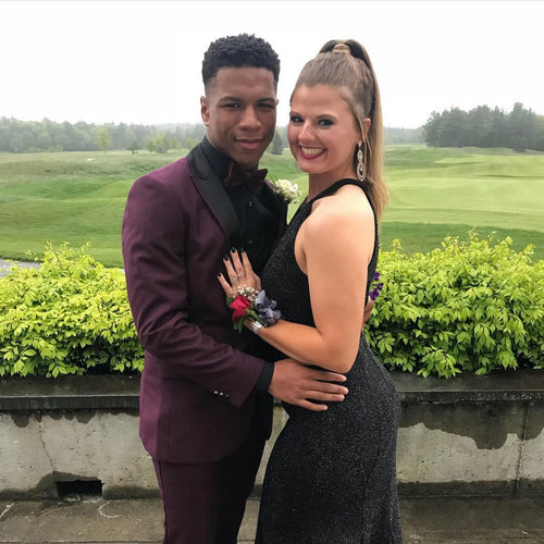 Los Angeles prom suit — slim fit navy suit by Perfect Tux