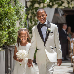 ring bearer wearing a ivory tuxedo – Perfect Tux