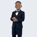 Boy's Black Slim Fit Tuxedo by Stacy Adams for Kids Teen Children - Wedding