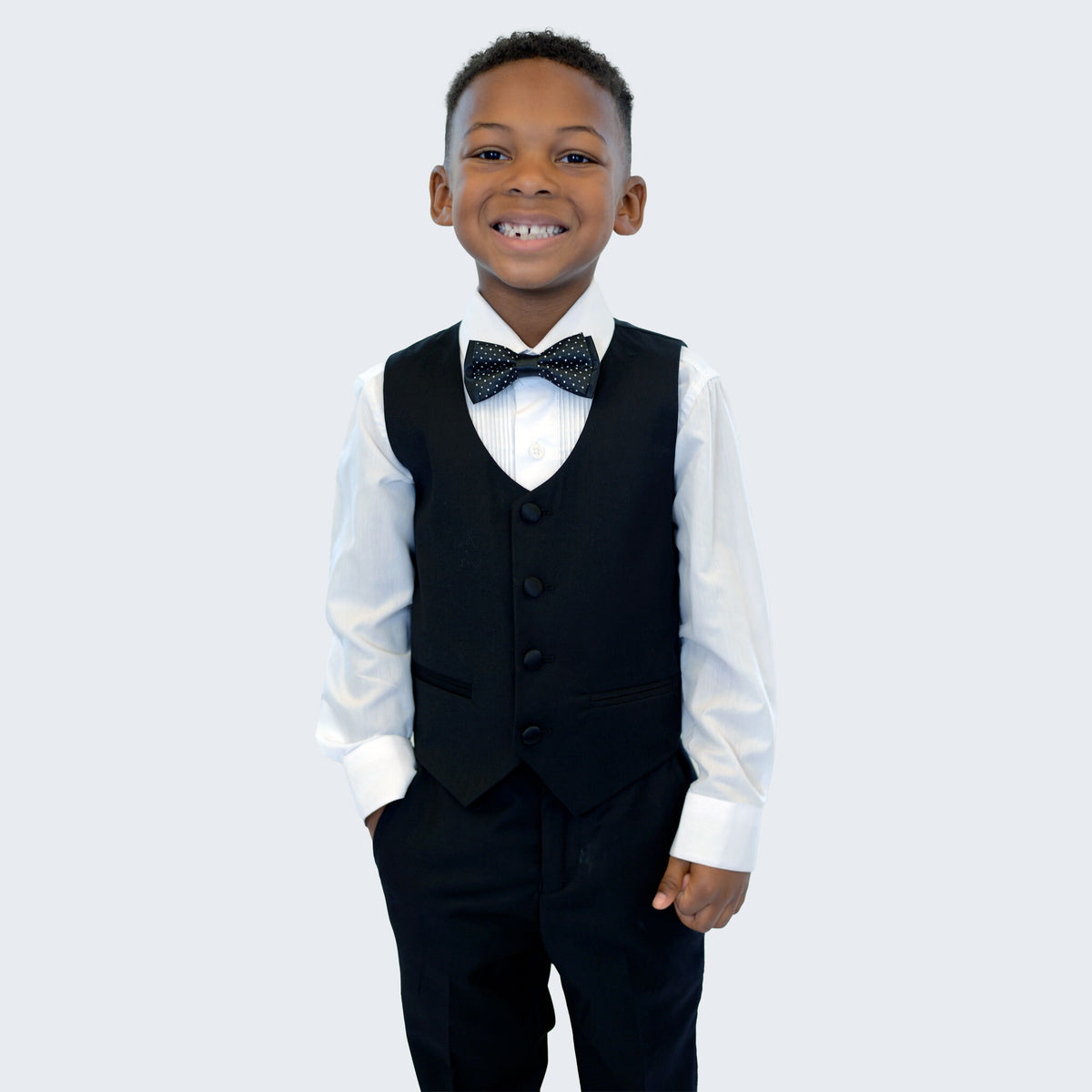 Boy's Black Slim Fit Tuxedo by Stacy Adams for Kids Teen Children ...