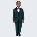 Boy's Green Slim Fit Tuxedo by Stacy Adams for Kids Teen Children - Wedding