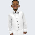 Boy's White Slim Fit Tuxedo by Stacy Adams