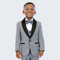 Boy's Mid Gray Slim Fit Tuxedo by Stacy Adams for Kids Teen Children - Wedding