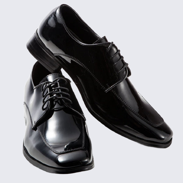 Tuxedo Shoes Patent Leather Black Moc Square Toe - Mens | Perfect Tux Tuxedo Shoes Patent Leather Black Moc Square Toe - Mens | Perfect Tux