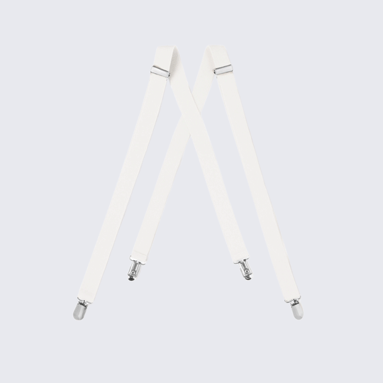 White Suspenders  for Kids Teen Children - Wedding