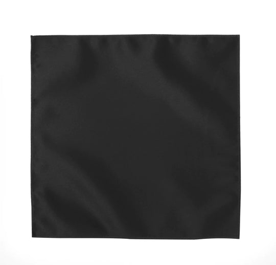 Black Pocket Square Satin Handkerchief