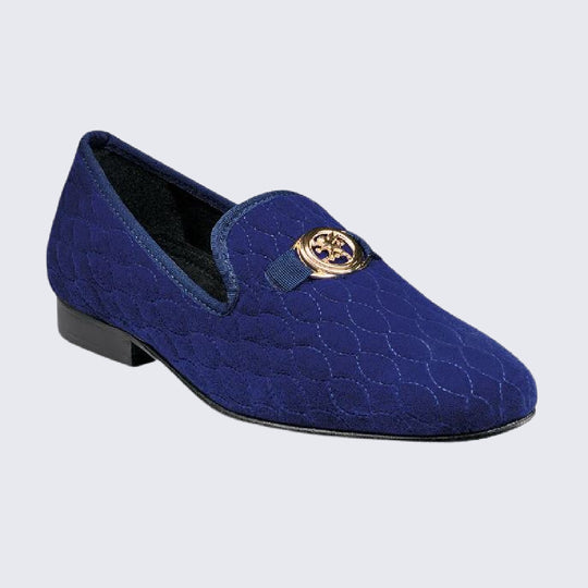Blue Medallion Slip On Bit Loafer by Stacy Adams