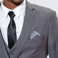 Grey Skinny Fit Suit Three Piece Set - Separates