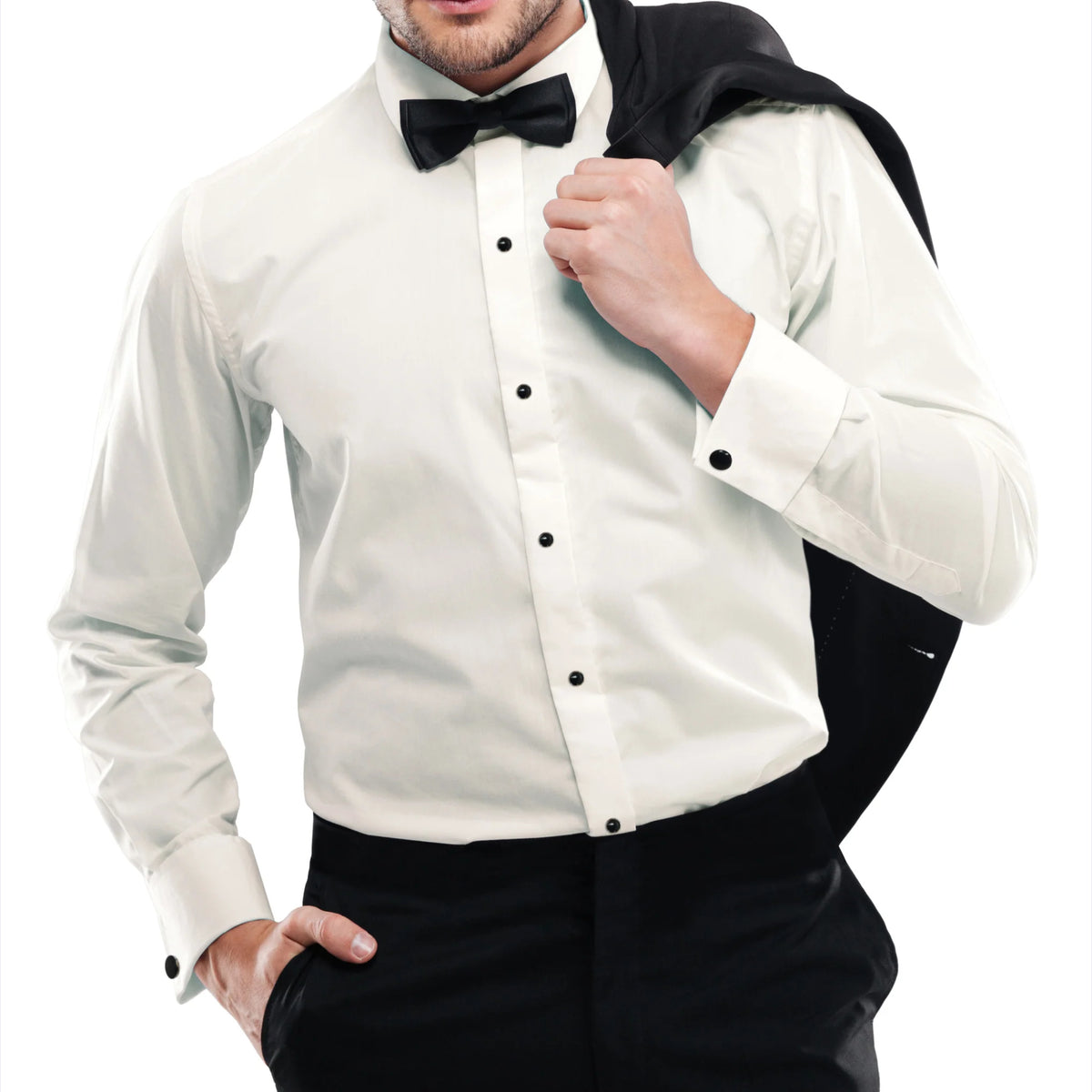 VERNO Ivory Slim Fit Long Sleeve Stretch Dress Shirt TCS02-SL main image 0