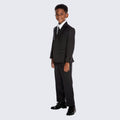 Boys Black Suit 5-Piece Set for Kids Teen Children - Wedding