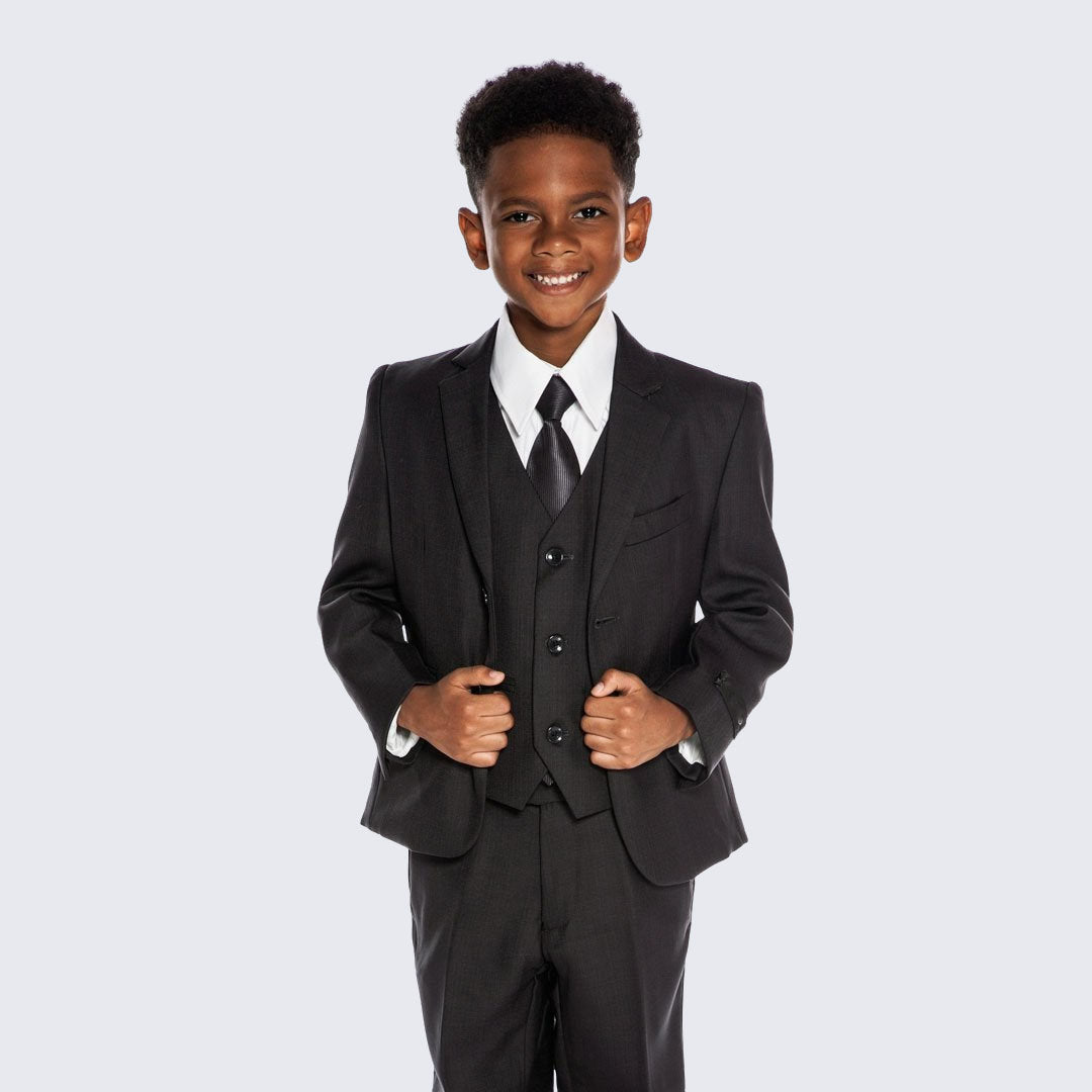 Boys Black Suit 5 Piece Set High Quality Kids Toddler Children boys-black-suit-5-piece-set-high-quality-kids-toddler-children