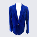 Boy's Royal Blue Velvet Tuxedo Jacket - (Jacket Only)