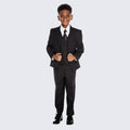 Boys Black Suit 5-Piece Set for Kids Teen Children - Wedding