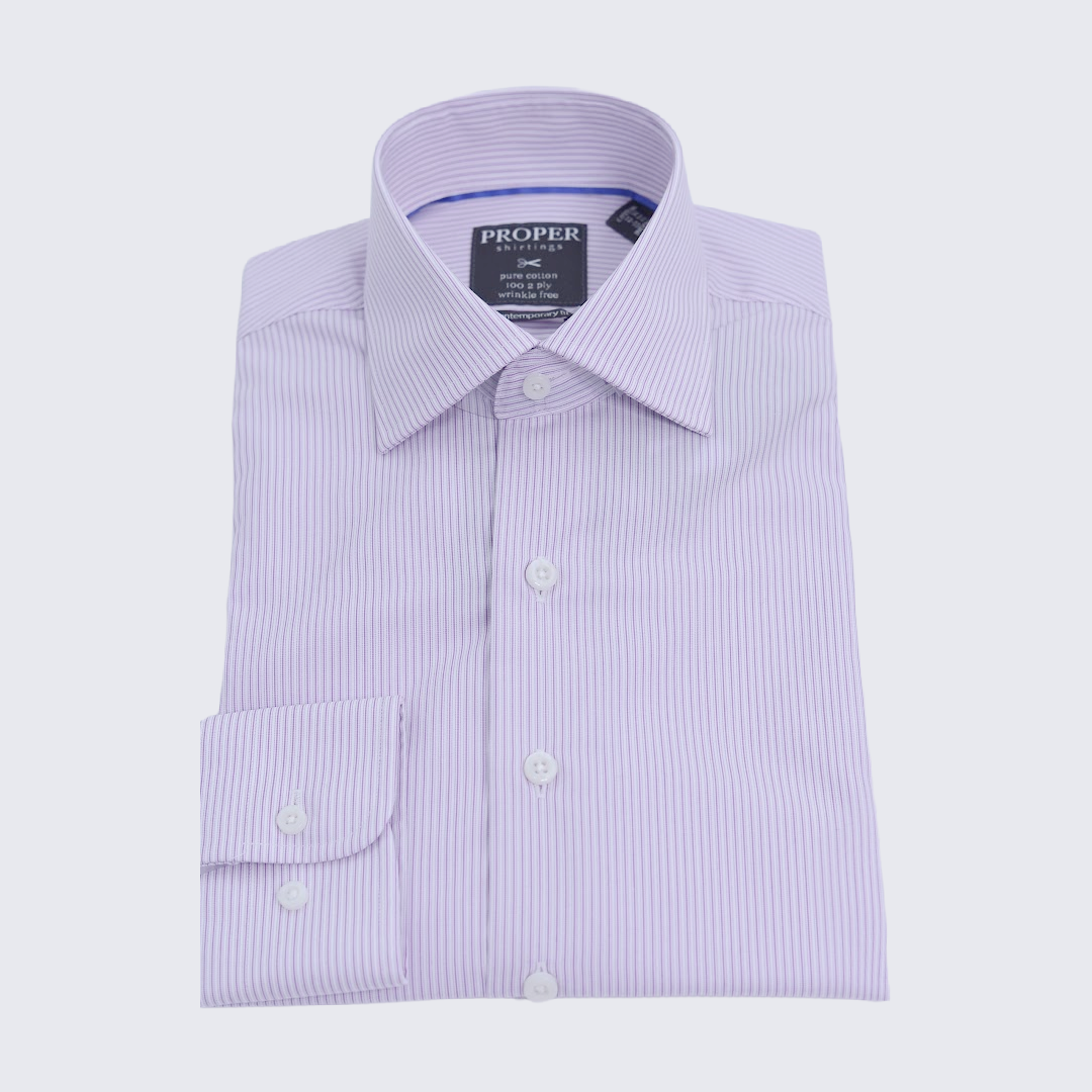 PROPER SHIRTINGS LAVENDER CONTEMPORARY FIT REGULAR CUFF P205ET0R-LAV main image 1