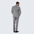 Mid Gray Skinny Fit Suit Three Piece Set