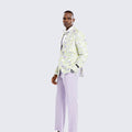 Lime Tuxedo with Floral Pattern Four Piece Set