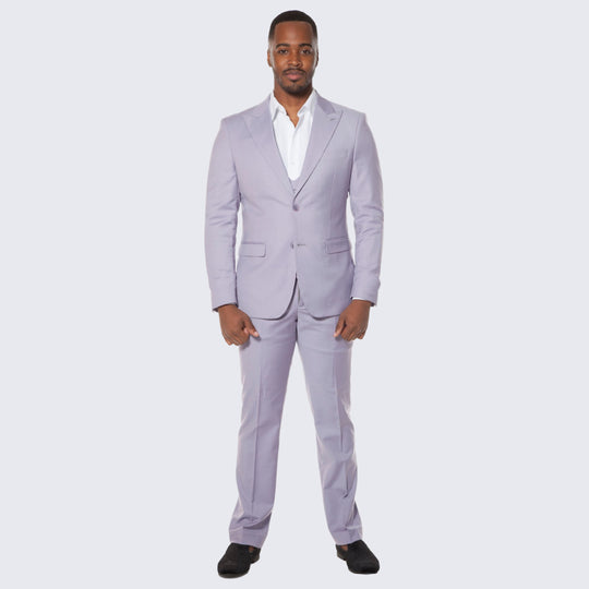 Men's Lavender Suit Three Piece Set - Wedding - Prom