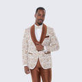 Brown Tuxedo with Paisley Design Four Piece Set - Wedding - Prom
