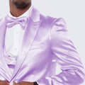 Lavender Satin Tuxedo Four Piece Set - Wedding - Prom