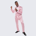 Pink Satin Tuxedo Four Piece Set