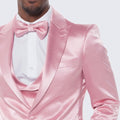 Pink Satin Tuxedo Four Piece Set - Wedding - Prom
