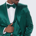 Emerald Green Satin Tuxedo Four Piece Set