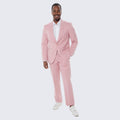 Dusty Rose Skinny Fit Suit Three Piece Set