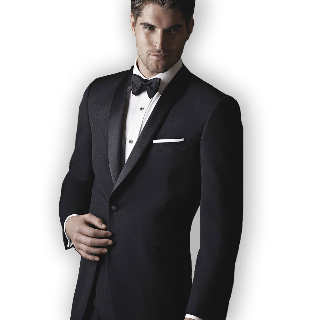 Black Tuxedo Slim Fit with Shawl Lapel - Wedding - Prom | Perfect Tux