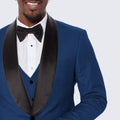 Indigo Tuxedo Slim Fit with Large Shawl Lapel by Stacy Adams