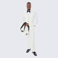 Ivory Tuxedo Slim Fit with Large Shawl Lapel by Stacy Adams - Wedding - Prom