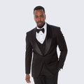 Black Tuxedo Slim Fit with Large Shawl Lapel by Stacy Adams