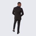 Black Tuxedo Slim Fit with Large Shawl Lapel by Stacy Adams - Wedding - Prom