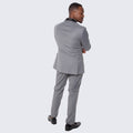 Grey Tuxedo Slim Fit with Large Shawl Lapel by Stacy Adams - Wedding - Prom