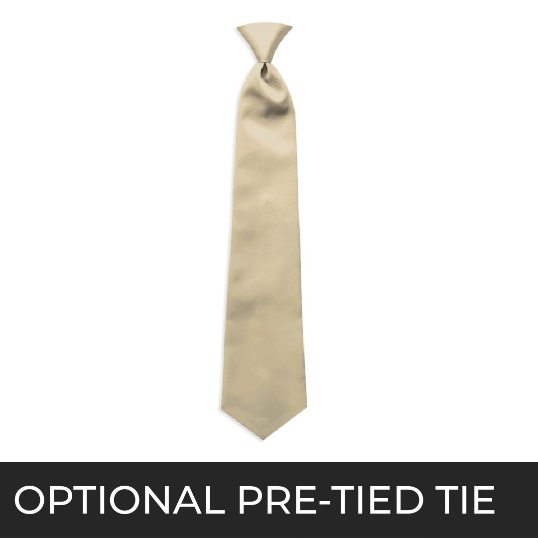 champagne tuxedo vest and tie