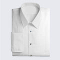 Boys Tuxedo Shirt White Laydown Collar Pleated