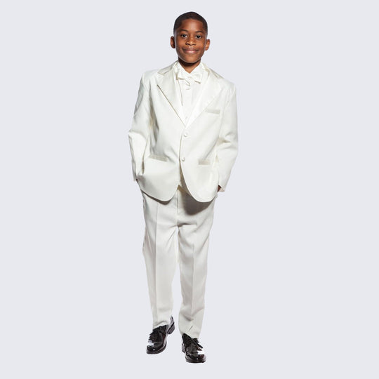 Boys Ivory Tuxedo Package for Kids Teen Children - Wedding