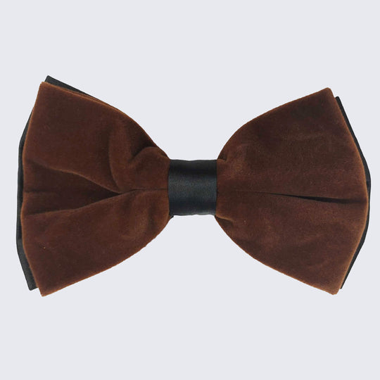 Men's Brown Velvet Bow Tie