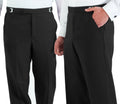 Tuxedo Pants Mens Wool Super 120s Adjustable Waist Flat Front