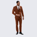 Light Brown Skinny Fit Suit Three Piece Set
