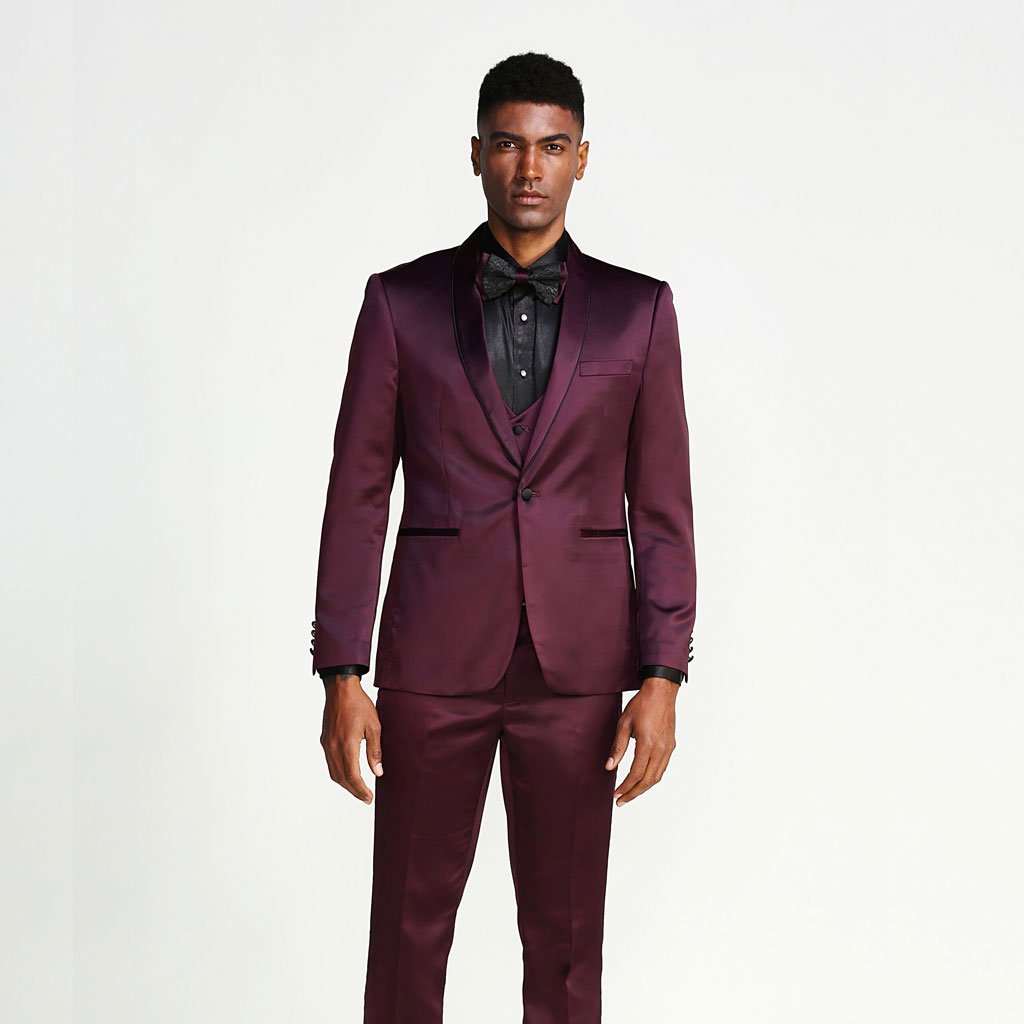 Burgundy Velvet Jacket - Perfect for Prom, Weddings and Formal Events