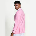 Pink Casual Blazer Two Button Notch Lapel - Wedding - Prom