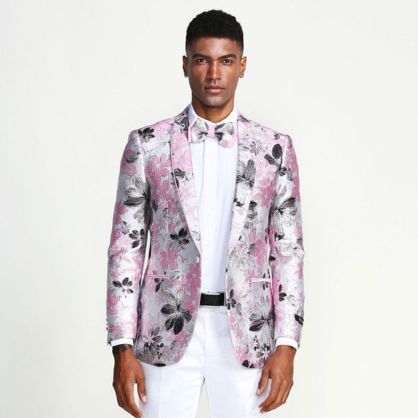 COOFANDY Men's Shiny Sequins Blazer Floral Suit Morocco | Ubuy