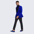 Royal Blue Velvet Tuxedo Jacket Slim Fit with Shawl Lapel