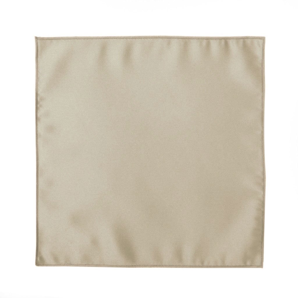 Champagne Pocket Square Satin Handkerchief | Perfect Tux