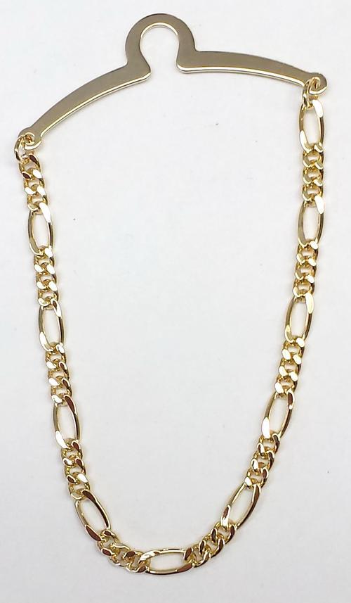 Gold Figaro Links Single Strand Tie Chain
