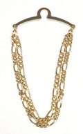 Gold Double Figaro Tie Chain